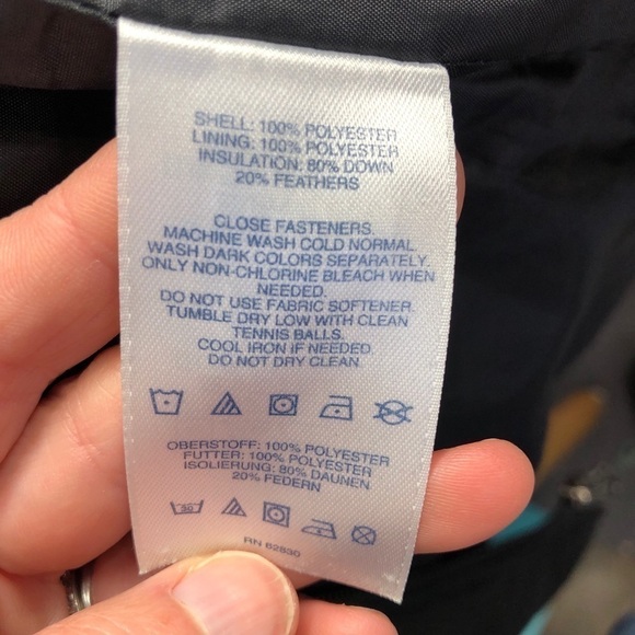 Lands’ End midi down puffer jacket with hood XS - Picture 8 of 9